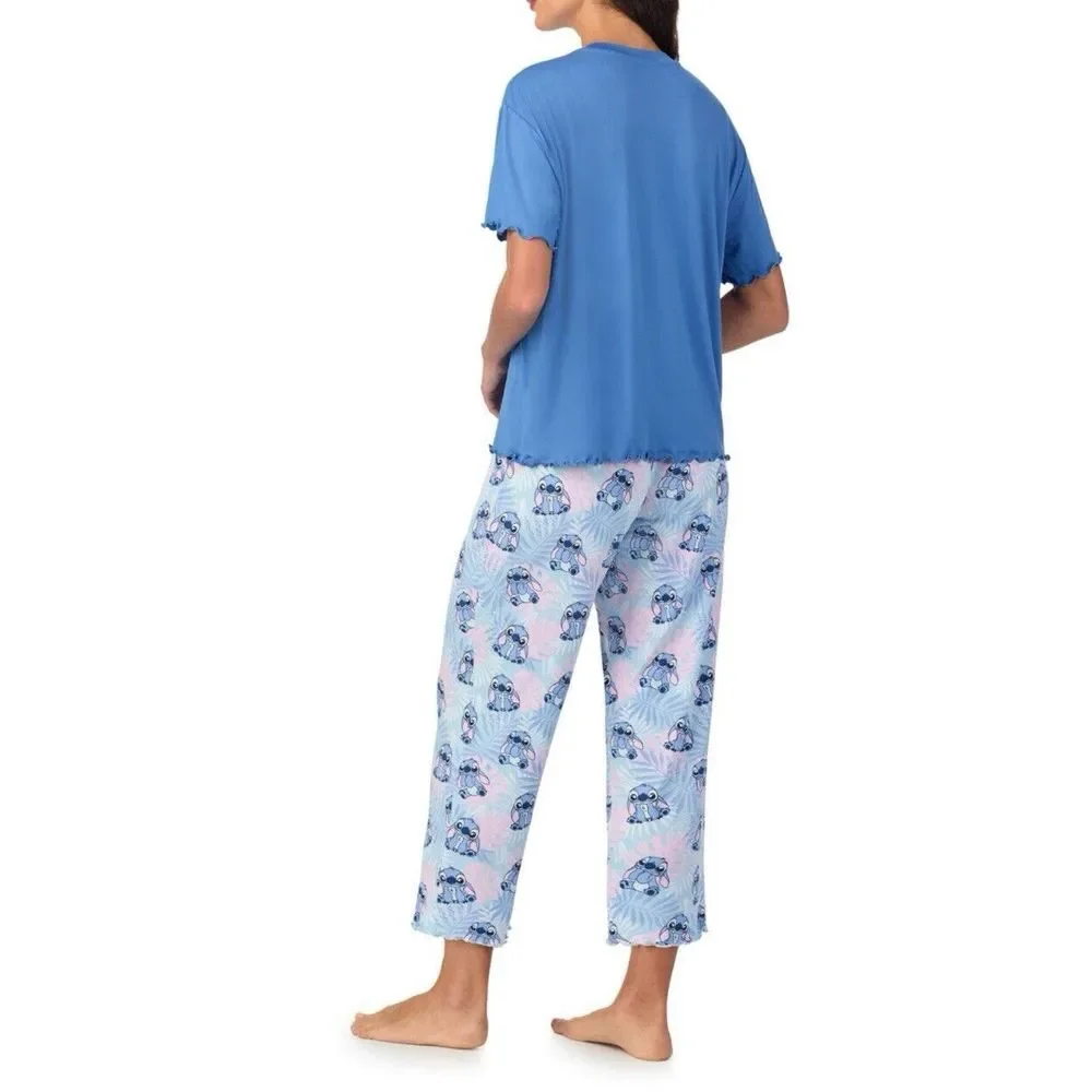 Disney Stitch‎ Blue Women 3X 2 Pc Comfy Pajama Lounge Set New - Picture 4 of 6
